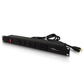 Legrand - Wiremold J60B0B Rack Mount Plug-In Outlet Center® with Six 15 Amp Front Outlets
